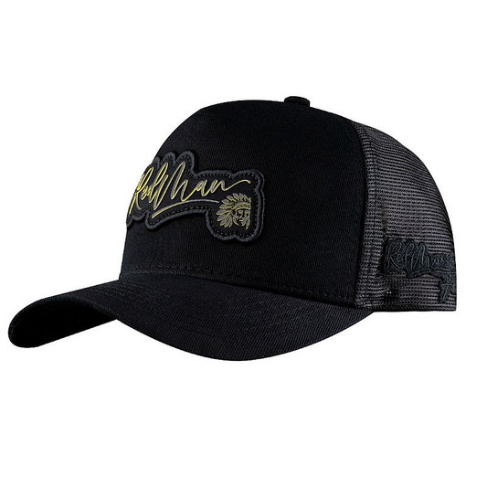 Boné Fire written yellow - Red 1539