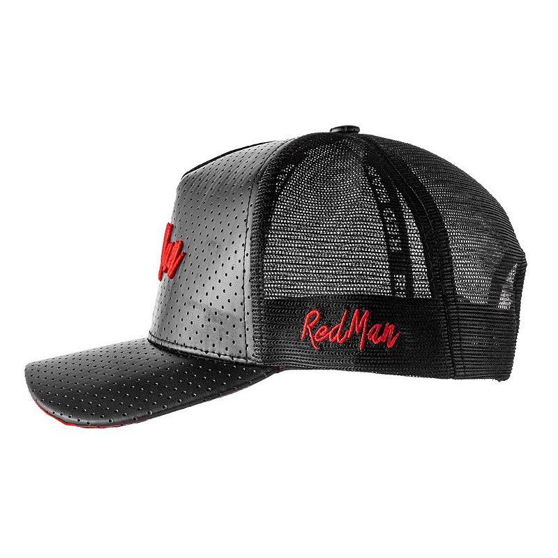 Boné REDMAN Black Leather - RED 550