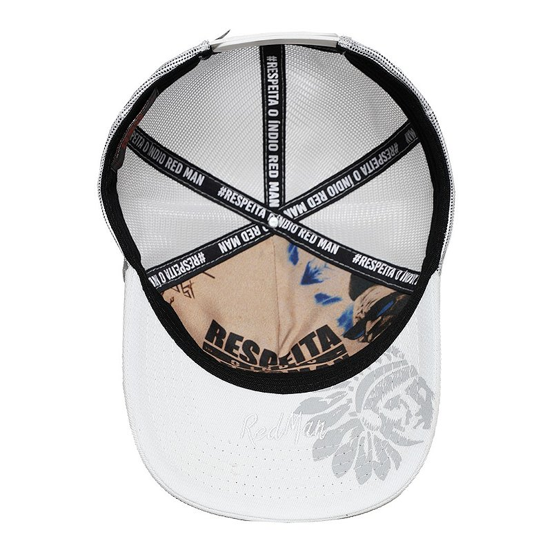 BONÉ RED MAN WHITE FEATHER NEON - RED 365