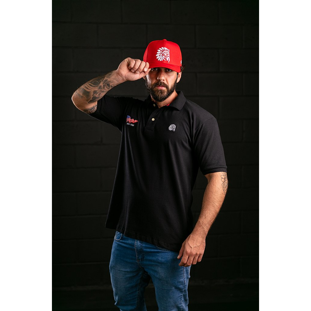 Polo bandeira redman - Red 102